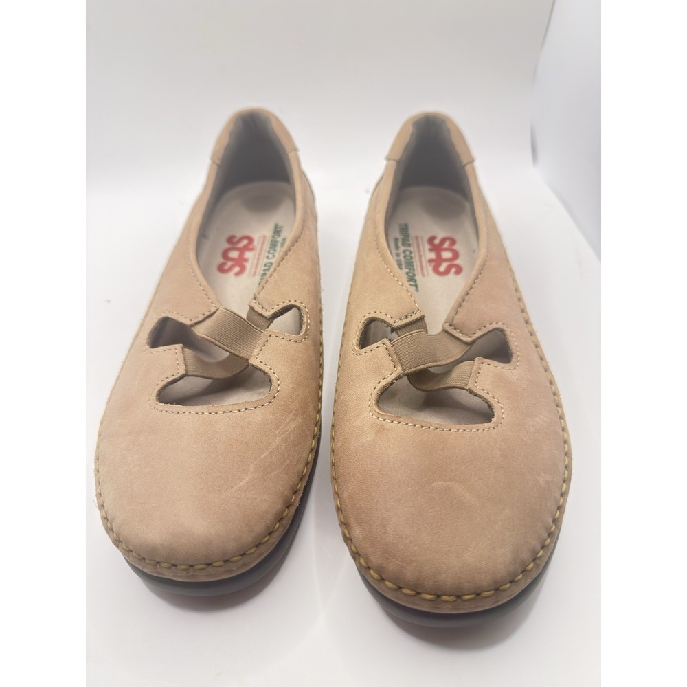 SAS Women's Crissy Brown Leather Mary Jane Slip-On Loafers Size 6 M New